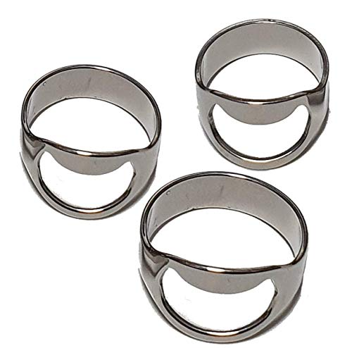 Triscor 3x Edelstahl Flaschenöffner Ring, rostfreier Stahl 20mm, 22mm und 24mm von Triscor