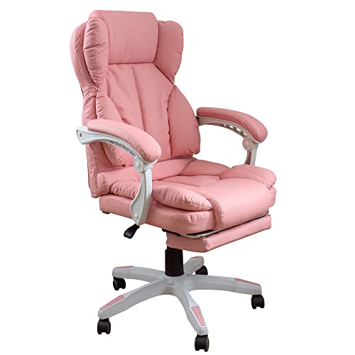 TRISENS Schreibtischstuhl ergonomisch mit Flexibler Rückenlehne & Kopfstütze - Bequemer Bürostuhl für Schreibtisch - Büro Stuhl, Drehstuhl, Chefsessel, Farbe:Rosa von TRISENS