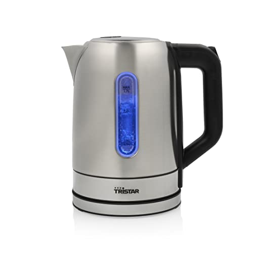 Tristar WK-1344 Edelstahlwasserkocher – 1,7 L – 2200 W – 360° rotierbar – Verdecktes Heizelement – mit Trockengeschutz Tristar WK-1344 Edelstahlwasserkocher – 1,7 L – 2200 W – 360° rotierbar – Verdecktes Heizelement – mit Trockengeschutz von Tristar