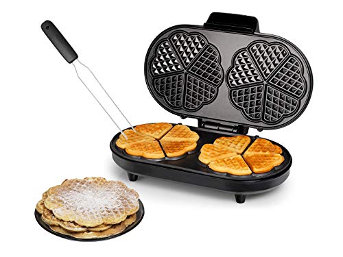 Tristar Waffeleisen 10 herzförmige Waffeln 2x Ø16cm Herzchen Waffelbäcker 1200 Watt mit Waffelgabel zum leichten Entnehmen der Herzwaffeln Tristar Waffeleisen 10 herzförmige Waffeln 2x Ø16cm Herzchen Waffelbäcker 1200 Watt mit Waffelgabel zum leichten Entnehmen der Herzwaffeln von Tristar