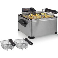 Tristar - Kaltzonen Doppelfritteuse 5 Ltr. Edelstahl 3 Frittierkörbe 2000 Watt Tristar - Kaltzonen Doppelfritteuse 5 Ltr. Edelstahl 3 Frittierkörbe 2000 Watt von Tristar