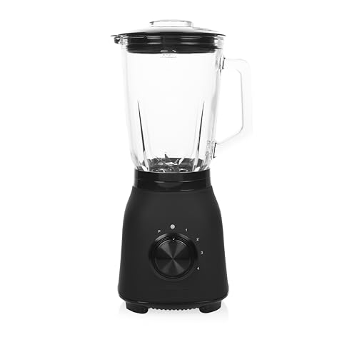 Princess Standmixer Black Steel 4 Geschwindigkeitsstufen, Impuls-Funktion, 6 Klingen, 1000 Watt, 1,5 Liter Glas Krug, Schwarz, Edelstahl 01.212092.01.001 von Princess