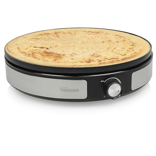 Tristar BP-2639 – 2-in-1 Crêpe-Maker – wendbare Platte – Durchmesser 33 cm – für einen großen oder 7 kleine Crepes– Inklusive Zubehör – einstellbarer Thermostat – Edelstahl – schwarz Tristar BP-2639 – 2-in-1 Crêpe-Maker – wendbare Platte – Durchmesser 33 cm – für einen großen oder 7 kleine Crepes– Inklusive Zubehör – einstellbarer Thermostat – Edelstahl – schwarz von Tristar