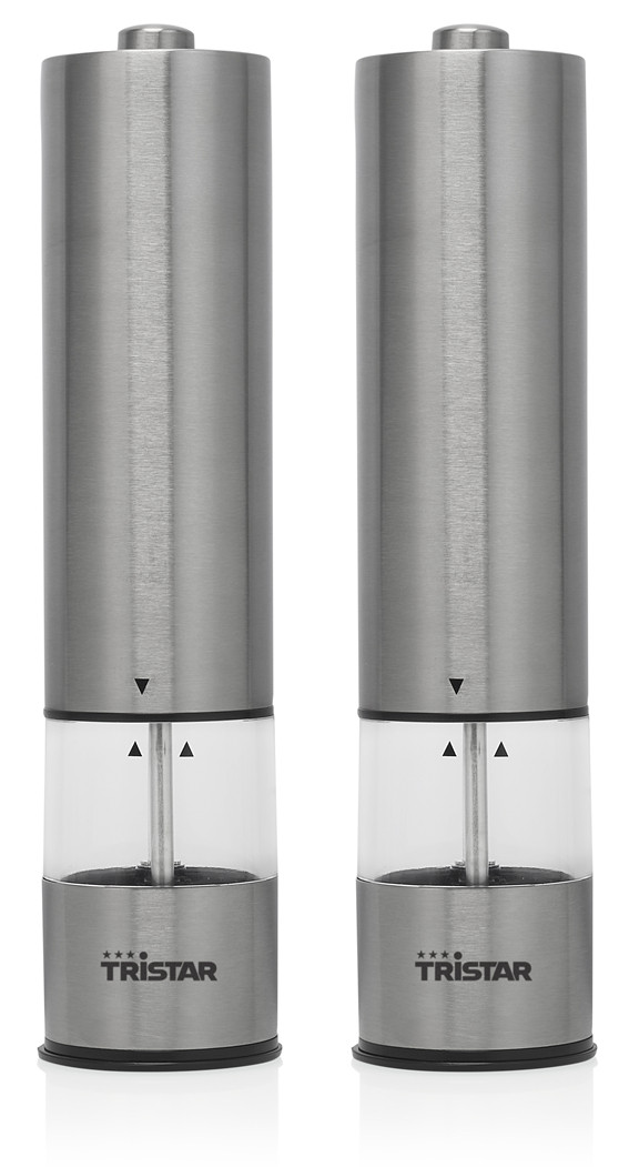 Tristar Elektrische Pfeffer- /Salzmühle PD-8880 edelstahl 2er Set von Tristar