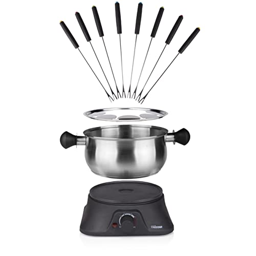 Tristar Fondue-Set mit 1,3L Fassungsvermögen – aus Edelstahl für bis zu 8 Personen, FO-1106 von Tristar