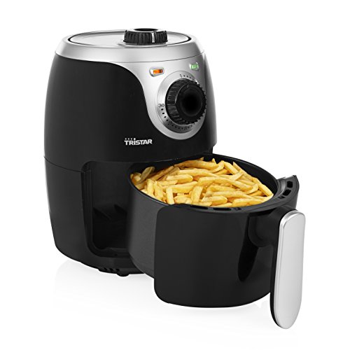 Tristar Mini-Heißluftfritteuse/Airfryer mit 2 Liter – 77,8% weniger Energieverbrauch – mit Thermostat und Timer – Antihaftbeschichtung – Airfryer FR-6980 von Tristar