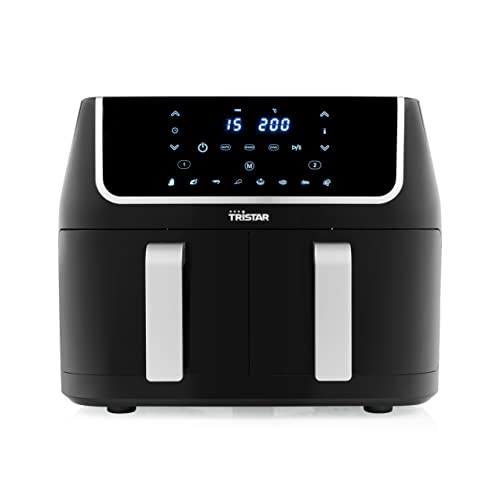Tristar Heißluftfritteuse mit Doppelkammer FR-6970 – 60% weniger Energieverbrauch – 2 x 4,5L Fassungsvermögen – 1800 W – separate Temperaturen für 2 Kammern – 8 Programme – Schwarz Tristar Heißluftfritteuse mit Doppelkammer FR-6970 – 60% weniger Energieverbrauch – 2 x 4,5L Fassungsvermögen – 1800 W – separate Temperaturen für 2 Kammern – 8 Programme – Schwarz von Tristar