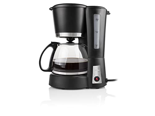 Tristar Kaffeemaschine mit 0,6L Glaskanne – für 6 Tassen – auch für den Campingeinsatz geeignet, CM-1233, Schwarz von Tristar