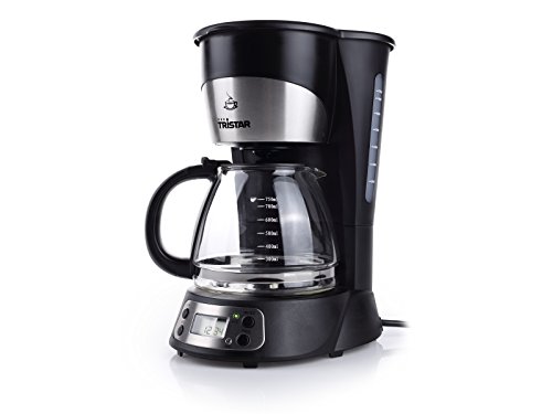 Tristar Kaffeemaschine mit 0,75L Fassungsvermögen – für 7-8 Tassen mit Digitalschaltuhr und Warmhaltefunktion, CM-1235, Schwarz von Tristar