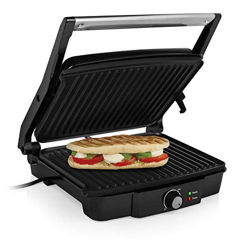 Tristar Kontaktgrill mit 180° Öffnung und Einer Bratfläche von 29 x 23,5 cm/auch als Tischgrill nutzbar, 2000 Watt, GR-2853, schwarz von Tristar