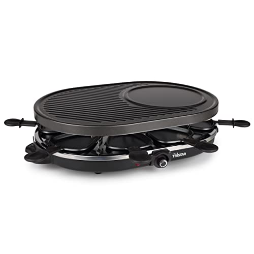 Tristar Raclette für bis zu acht Personen – Grillplatte mit Crêpe-Forme und 8 Pfännchen, RA-2996, Schwarz Tristar Raclette für bis zu acht Personen – Grillplatte mit Crêpe-Forme und 8 Pfännchen, RA-2996, Schwarz von Tristar