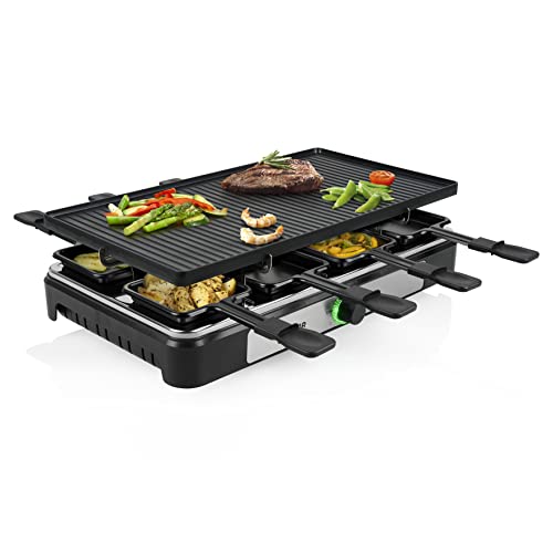 Tristar RA-2748 Raclette Antihaftbeschichtung, Kontrollleuchte, 6Pfännchen, BPA-frei Schwarz von Tristar