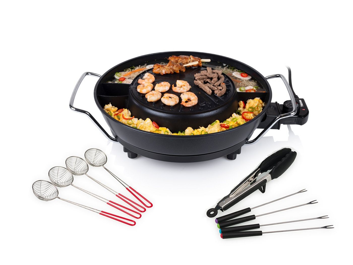 Tristar Tischgrill, 1800 W, 2in1 Fondue Hot Pot 3L Koreanische Party-Pfanne Elektro Shabu Shabu von Tristar