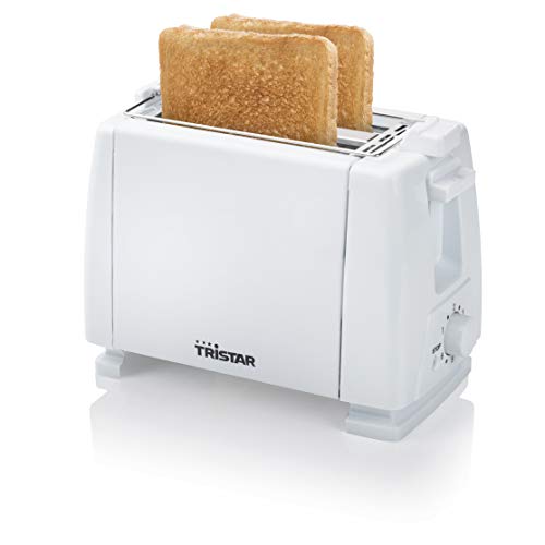 Tristar Br-1009 Toaster, 650 W, Metall, 2 Steckplätze, Weiß [Energieeffizienzklasse A] von Tristar