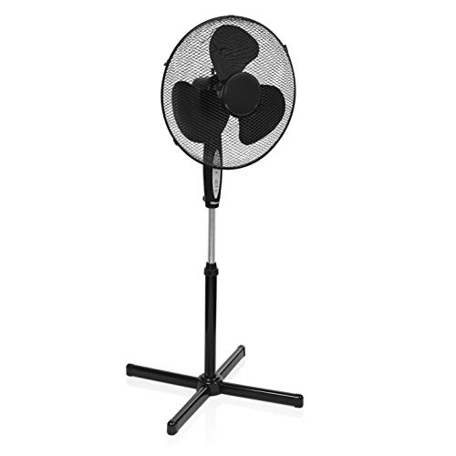 Tristar VE-5899 Standventilator – 45 W – 40 cm Ø – 3 Geschwindigkeitsstufen – Oszillierend 85° – Fernbedienung, Timer – Schwarz von Tristar