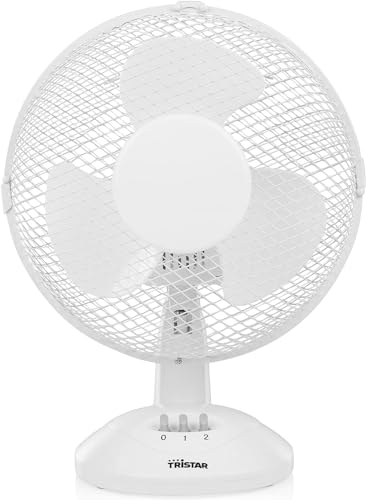 Tristar VE-5923 Tischventilator – 9 Zoll – Oszillierend – Weiß von Tristar