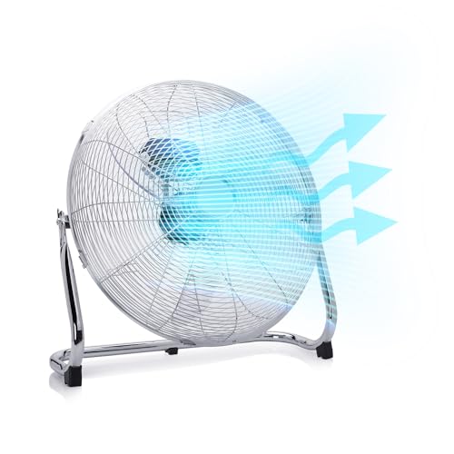 Tristar Bodenventilator - Hohe Leistung & Hohe Effizienz - 80 W - 45 cm Durchmesser - 130° neigbarer Kopf - 3 Geschwindigkeitsstufen von Tristar