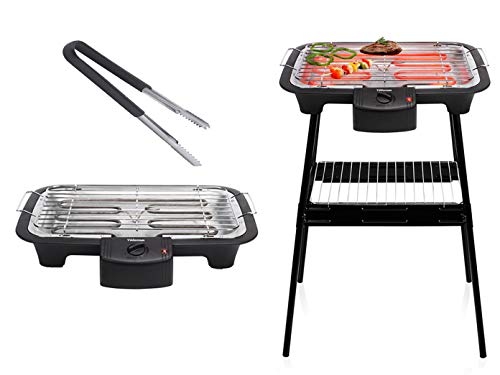 Tristar Vielseitiger Elektrogrill mit Grillzange - als Standgrill und Tischgrill nutzbar - ideal fürs Camping von Tristar