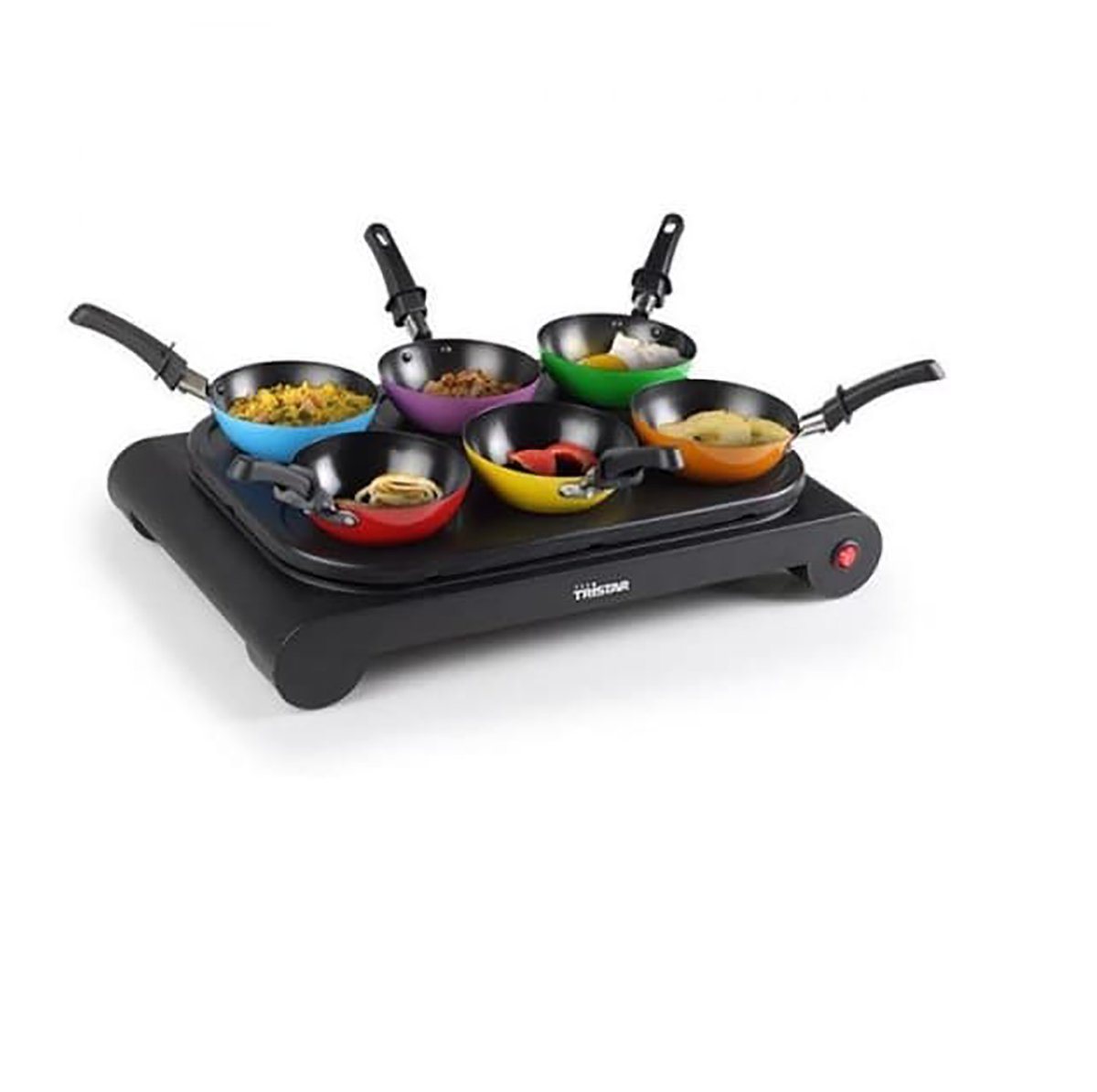 DOTMALL Wokwender Tristar Wok Set Grill 1000W Schwarz Geeignet für 6 Personen von DOTMALL