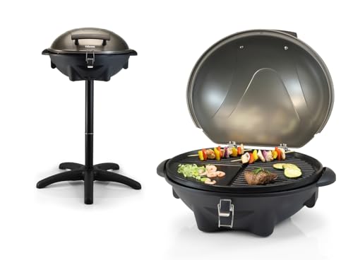 Tristar elektrischer Tisch- und Standgrill - 46x35cm Grillfläche, 3M Kabelzuleitung, inkl. Druckgussplatte, regelbare Heizstufe, 2200 Watt, BQ-2816 von Tristar