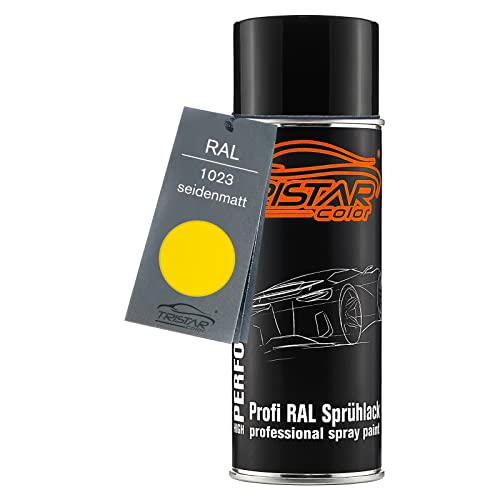 TRISTARcolor RAL 1023 Verkehrsgelb Spraydose 400 ml seidenmatt schnelltrocknend von TRISTARcolor