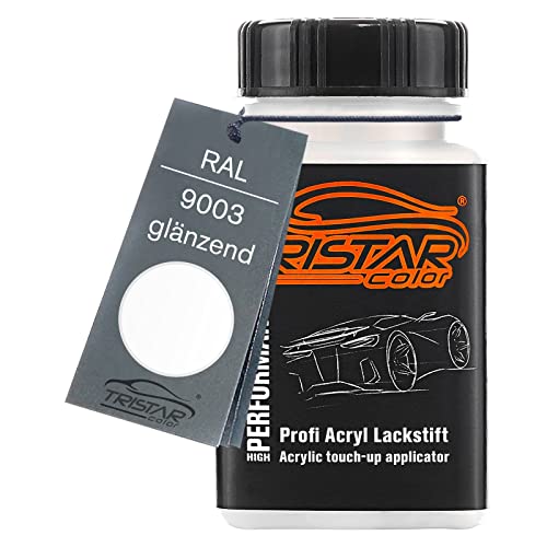 TRISTARcolor RAL 9003 Signalweiss glänzend Lackstift 50 ml schnelltrocknend von TRISTARcolor