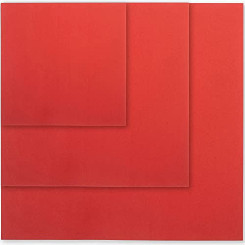 Tritart Origami Papier | 225 Blatt Doppelseitiges Faltpapier Rot | Bastelpapier Set 80 g/m2 | Je 75 Blätter 20x20cm, 15x15cm und 10x10cm von Tritart