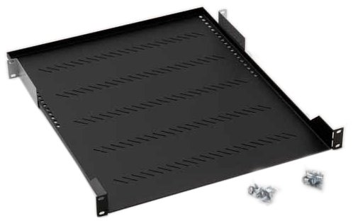 Triton Rack-Shelf with Perforation 1U 150 mm – Zubehör (schwarz, 15 kg, 150 mm, 1U) von triton