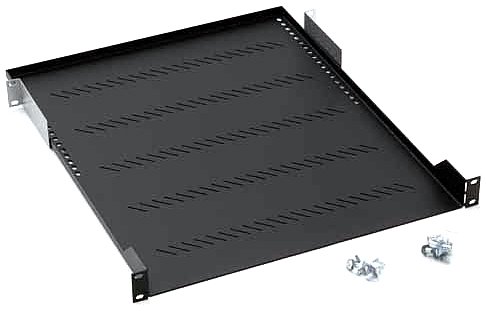 Triton Shelf with Perforation 1U 550 mm Black – Rack Zubehör (Black, 40 kg, 550 mm, 1U) von Triton