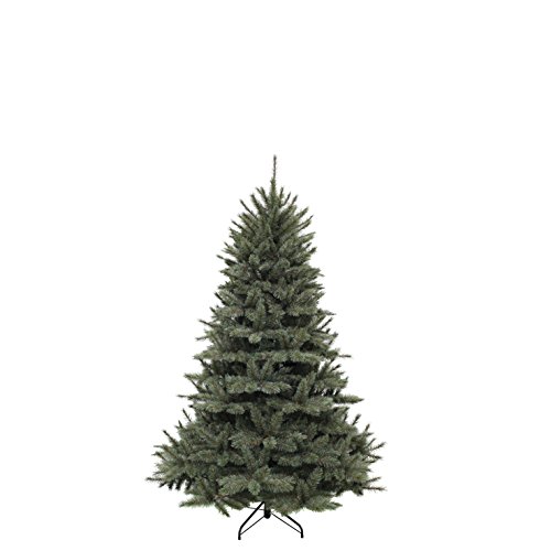 Triumph Tree Forest Fr.Pine frosted Weihnachtsbaum newgrowth blue TIPS 618-h155xd119cm, Hartnadel, 155 von Triumph Tree