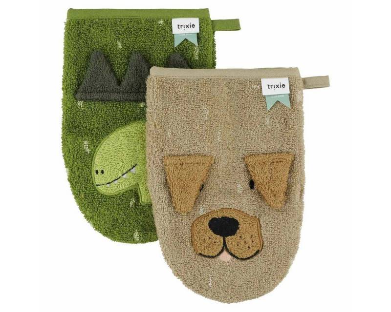 Trixie Baby Waschhandschuh Waschhandschuhe 2er Set Waschlappen Kinderwaschlappen von Trixie Baby
