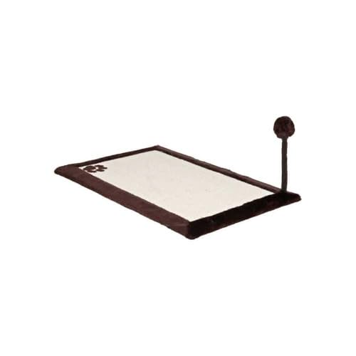 Trixie 4323 Kratzmatte mit Plüschrand, 70 × 45 cm, natur/braun von TRIXIE