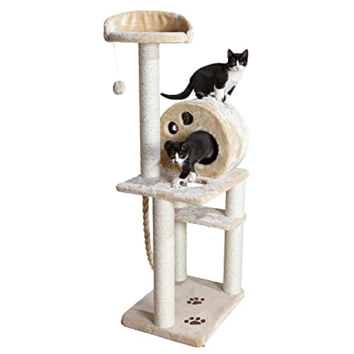 TRIXIE Kratzbaum Salamanca 138 cm in Beige – mehrstöckiger Katzenbaum mit gemütlicher Höhle und erhöhtem Liegeplatz, komfortabel & stabil – 43731 TRIXIE Kratzbaum Salamanca 138 cm in Beige – mehrstöckiger Katzenbaum mit gemütlicher Höhle und erhöhtem Liegeplatz, komfortabel & stabil – 43731 von TRIXIE