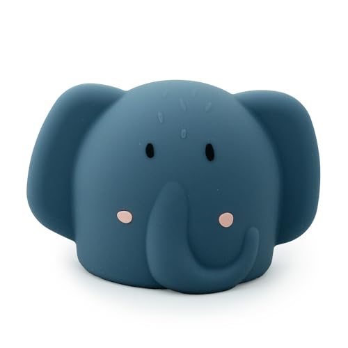 Trixie Nachtlicht – Mrs. Elephant | weicher und quetschbarer Schlafbegleiter | wiederaufladbar mit einstellbarer Helligkeit | perfekt für Kinderzimmer, Blau von Trixie