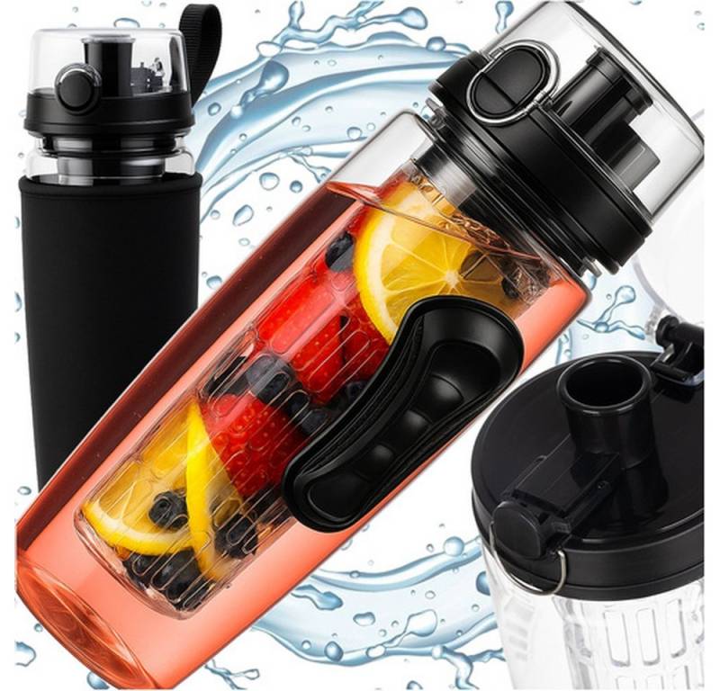 Trizand Trinkflasche Wasserflasche Trinkbehälter 1 Liter, sorgt für aromatisiertes Wasser, leicht zu reinigen und hygienisch von Trizand