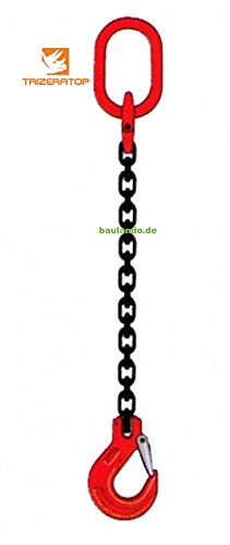 Kettengehänge 1 Strang mit Gabelkopfhaken 1m (6mm / 1,12t) von Trizeratop