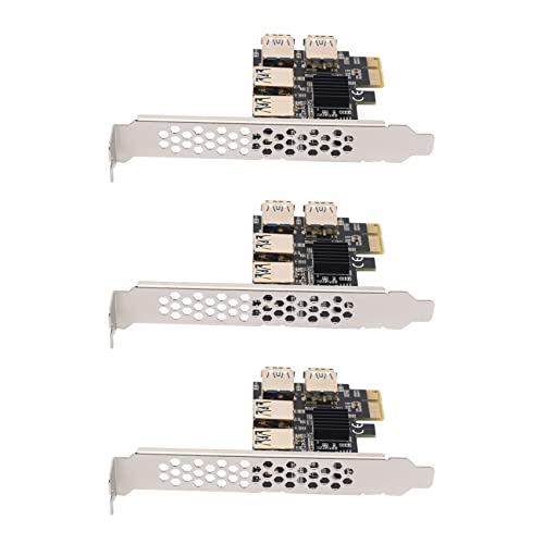 Trjgtas 3X Neue 4 Ports PCIe Riser Adapterkarte PCI-E 1X 4 USB 3.0 PCI-E Rabbet GPU Riser Extender Ethereum ETH/Monero XMR von Trjgtas