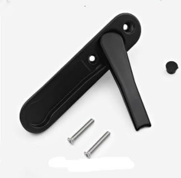 Abschliessbarer Fenstergriff,Fenstergriffe Versteckter Fenstergriff aus weißer/schwarzer Zinklegierung, Windows-Hardware-Zubehör, Bildschirmgriff mit Edelstahlschrauben(Black) von TroHollis