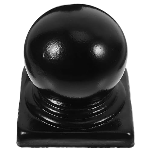 Pfostenkappe,Zaunpfosten Kappen 4pcs Kappe Zaun Bauernhaus Kappen Eisen Ball Haushalt Garten Finial Geländer Finials Abdeckungen for Post Tops Metall Tor(8.50X8.40X8.40CM) von TroHollis