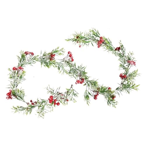 Weihnachtsgirlande,Girlande Weihnachten 17. 0cm Weihnachtsdekor Rattan. DIY. Girlande Weihnachtsbaum Ornamente Grüne Baum Zweigen Weihnachten Partybedarf(A) von TroHollis