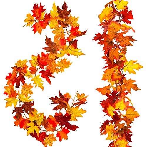 Weihnachtsgirlande,Girlande Weihnachten 2 Stücke Künstliche Herbst Ahorn Blätter Girlande, Fall Hängende Pflanze for Haus Garten Wand Tür Kulisse Kamin Dekoration Weihnachtsgirlande,Girlande Weihnachten 2 Stücke Künstliche Herbst Ahorn Blätter Girlande, Fall Hängende Pflanze for Haus Garten Wand Tür Kulisse Kamin Dekoration von TroHollis