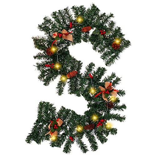Weihnachtsgirlande,Girlande Weihnachten Weihnachtsgirlande Mit Lichtern Batteriebetriebene String Leuchtet Künstliche Roten Beeren for Treppen-Kamine Weihnachtsgirlande,Girlande Weihnachten Weihnachtsgirlande Mit Lichtern Batteriebetriebene String Leuchtet Künstliche Roten Beeren for Treppen-Kamine von TroHollis