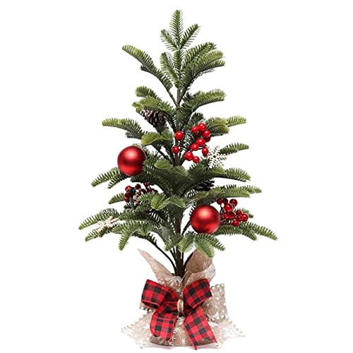 Weihnachtsgirlande,Girlande Weihnachten Weihnachtsgirlande Rote Kiefer Beere Weihnachtsbaum Wandmontage Kranz for Urlaub Party Haus Garten Bauernhaus Front Tür Desktop(Christmas Tree) von TroHollis