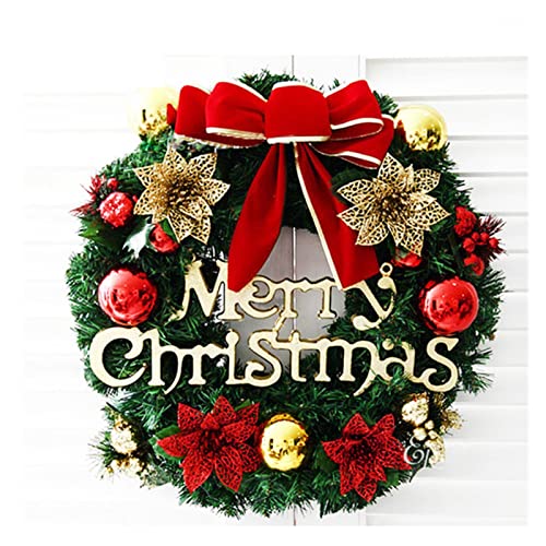 Weihnachtsgirlande,Girlande Weihnachten Weihnachtskranz Künstliche Girlande Hängende Ornamente Vordertür Wanddekorationen Frohe Weihnachten Baum Kranz(F) von TroHollis