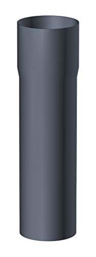 Trobak Fallrohr DN 100 mit Muffe Länge 2 Meter Aluminium anthrazit für Dachrinnensystem NW 150 (333) von Trobak