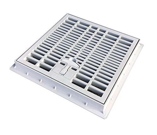 Gitterabdeckung mit Rahmen 30 x 30 cm Patentabdeckung PRO von Trobak