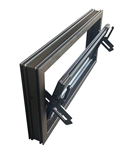 Kellerfenster braun 80 x 30 cm Einfachverglasung von trobak