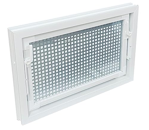 Kellerfenster weiss 50 x 30 cm Einfachglas incl. Schutzgitter, Insektenschutz, 4 Fensterbauschrauben, 10 Fensterkeile von Trobak