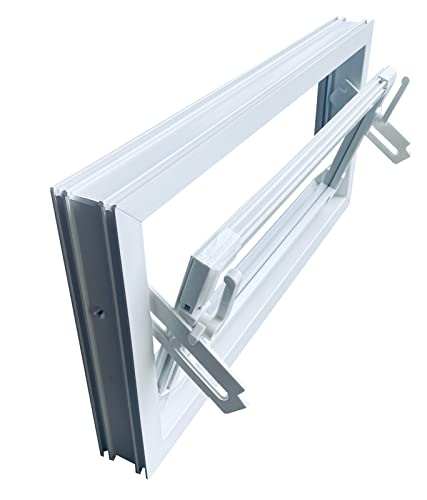 Kellerfenster weiss 80 x 30 cm Einfachverglasung von trobak