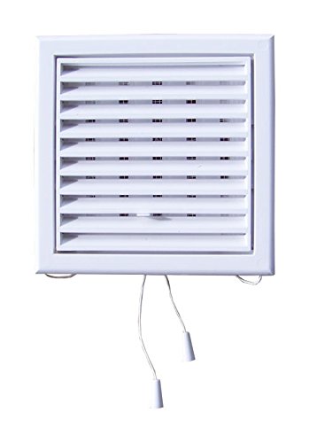 Lüftungsgitter weiss Kunststoff 154 x 154mm verschliessbar von Trobak